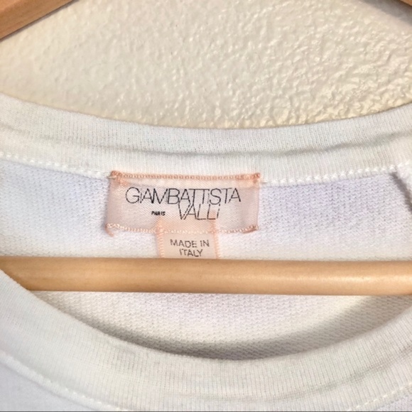 GIAMBATTISTA VALLI Silk Organza Raglan Tee in White - Picture 10 of 11